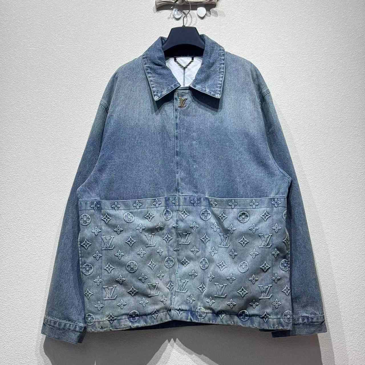 Louis Vuitton Upcycled Denim Canvas Jacket   1AGTEN - DesignerGu