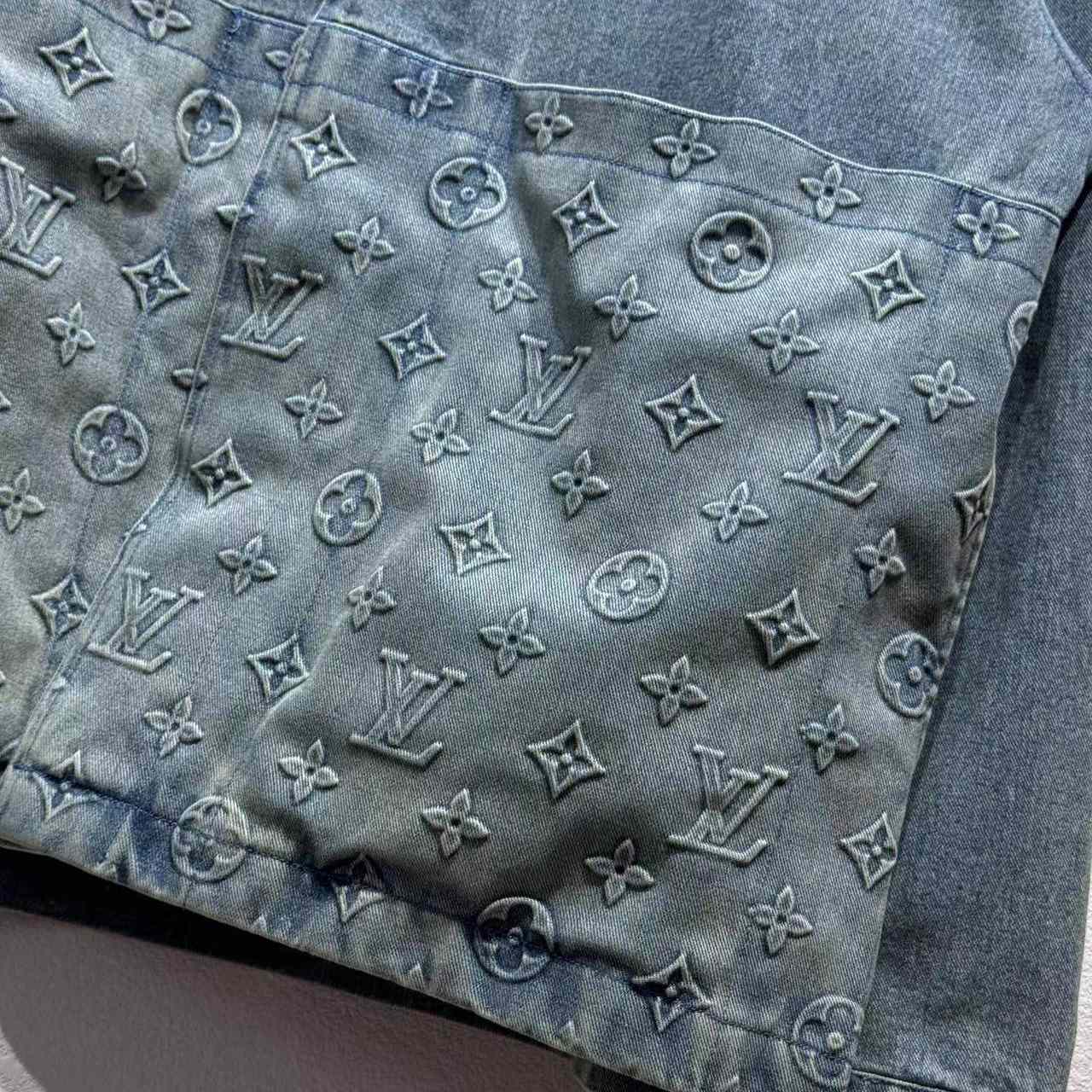 Louis Vuitton Upcycled Denim Canvas Jacket   1AGTEN - DesignerGu