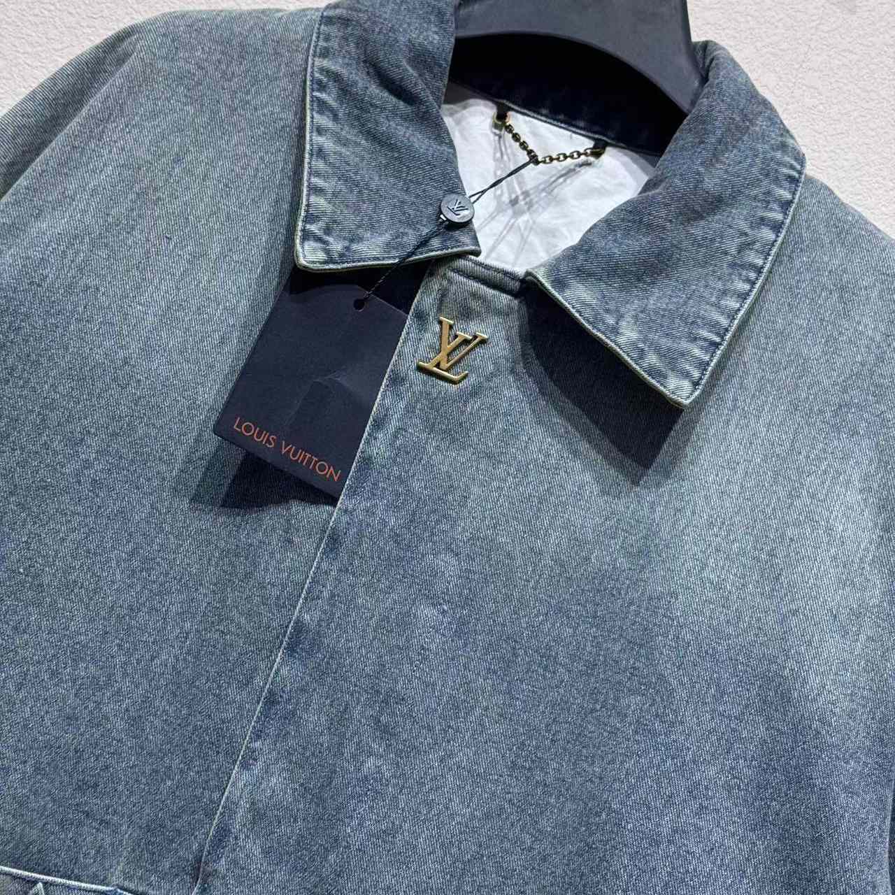 Louis Vuitton Upcycled Denim Canvas Jacket   1AGTEN - DesignerGu