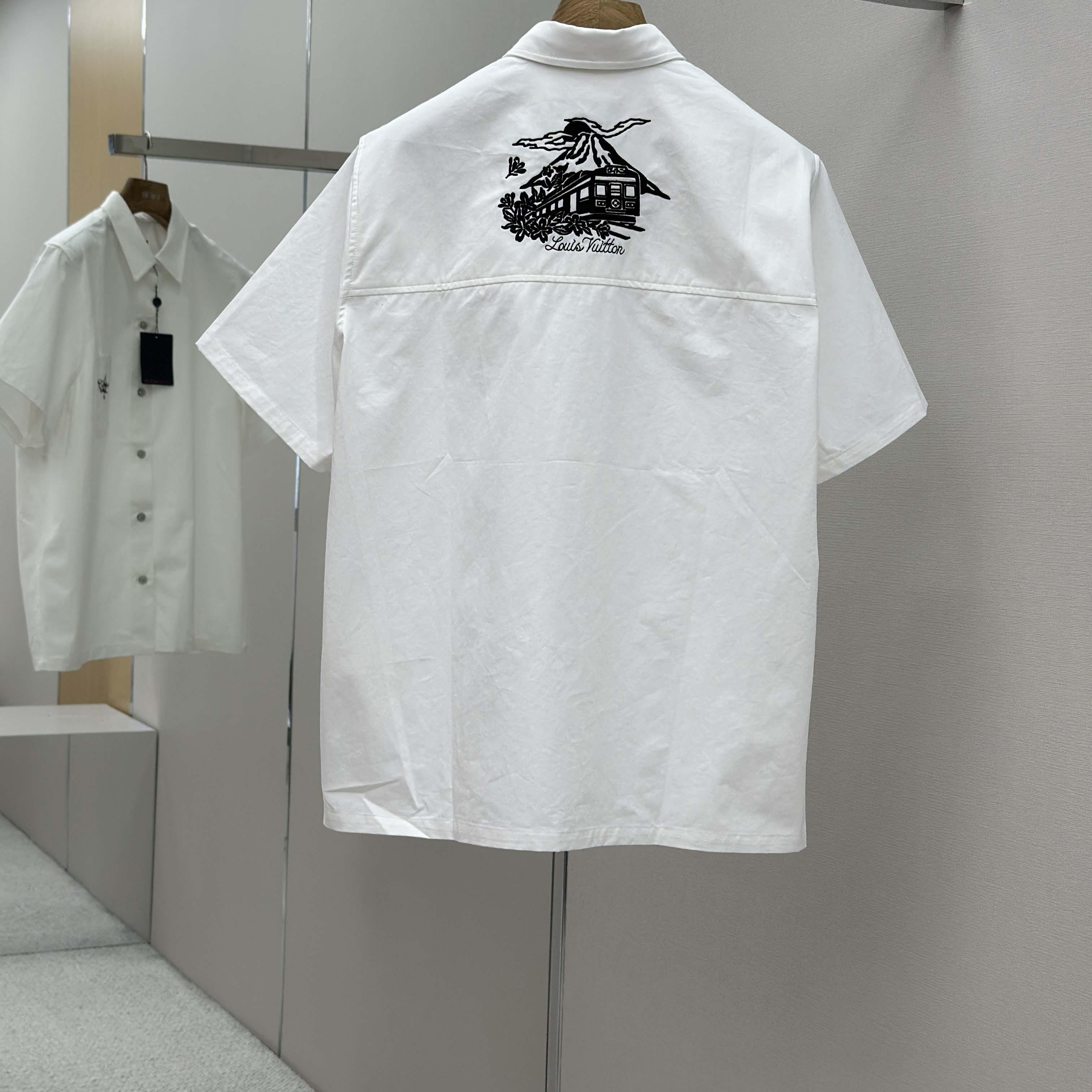 Louis Vuitton Embellished Short-Sleeved Shirt   1AIMII - DesignerGu