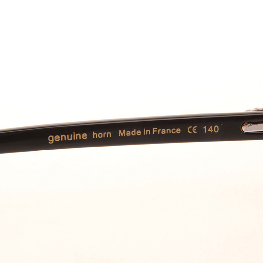 Cartier CT_3524012 Big Diamond White Mix Black Buffalo Sunglasses In Silver Brown - DesignerGu