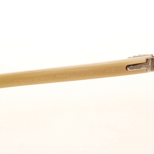 Cartier CT_3524012 Big Diamond White Buffalo Sunglasses In Silver Brown - DesignerGu