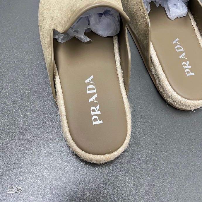 Prada Suede Mules - DesignerGu