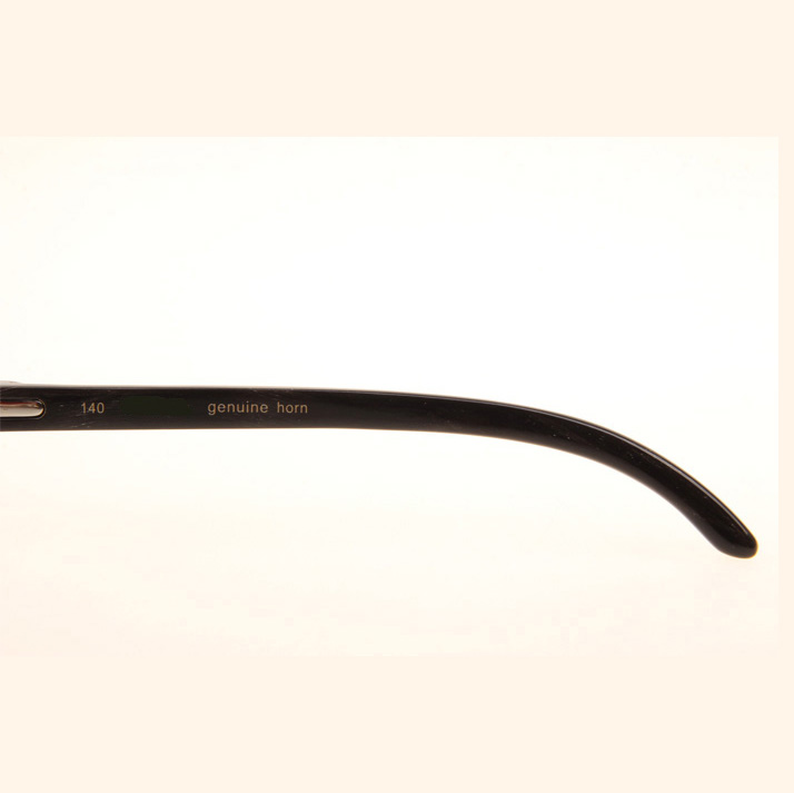 Cartier CT_3524012 Black Grey Buffalo Sunglasses In Silver Brown - DesignerGu