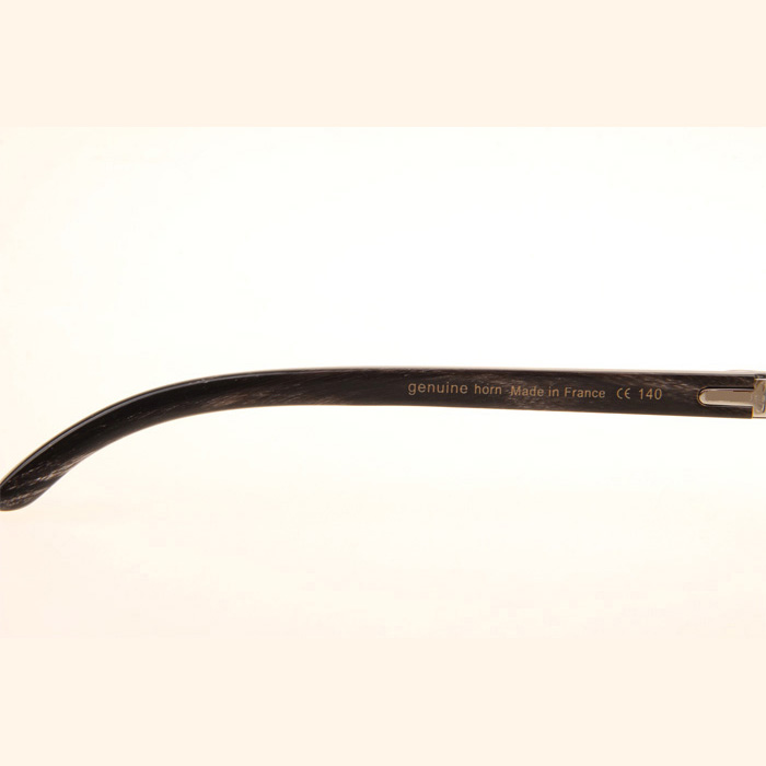 Cartier CT_3524012 Black Grey Buffalo Sunglasses In Silver Brown - DesignerGu