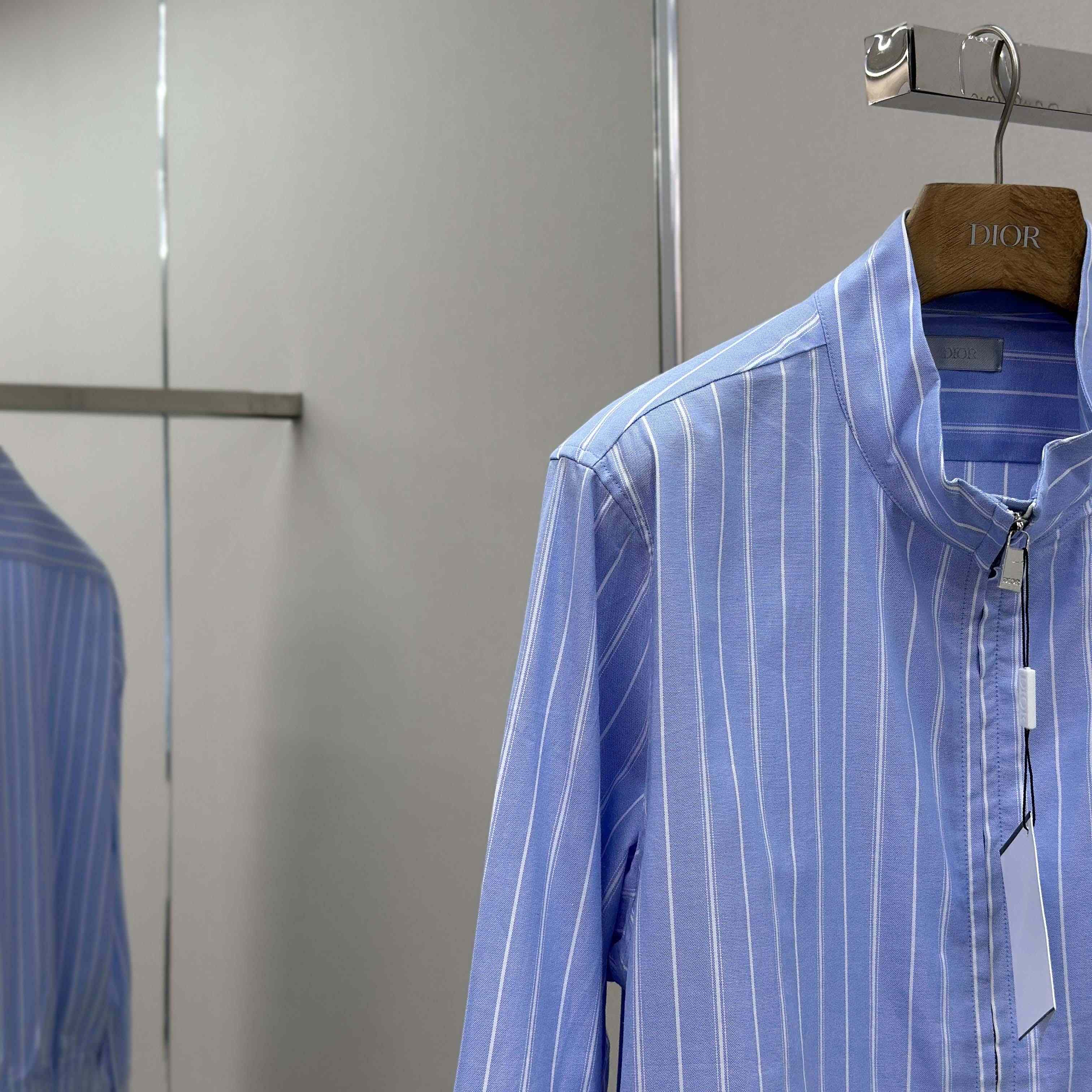 Christian Dior Zipped Shirt With Christian Dior Couture Lily Of The Valley Embroidery - DesignerGu