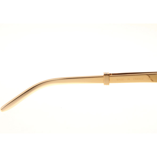 Cartier CT1990-0692 Gold Stainless Steel Sunglasses In Gold Grey - DesignerGu