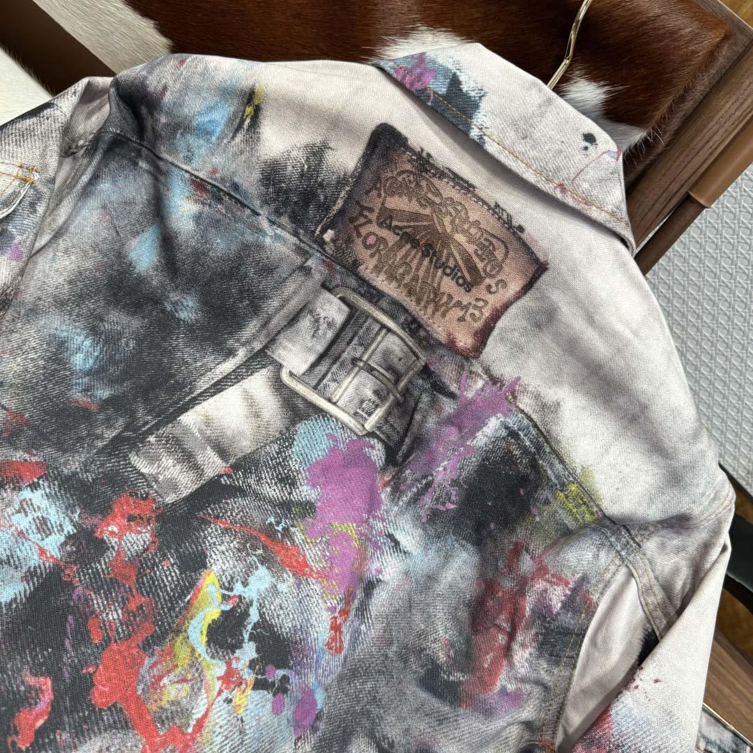 Acne Studios Jacket & Jean Trompe L'oeil Print - DesignerGu