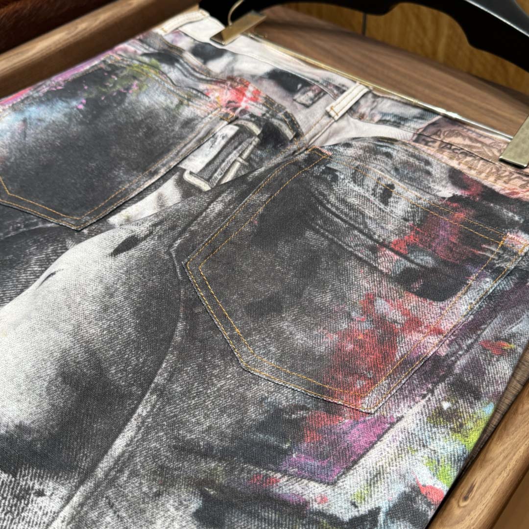 Acne Studios Jacket & Jean Trompe L'oeil Print - DesignerGu