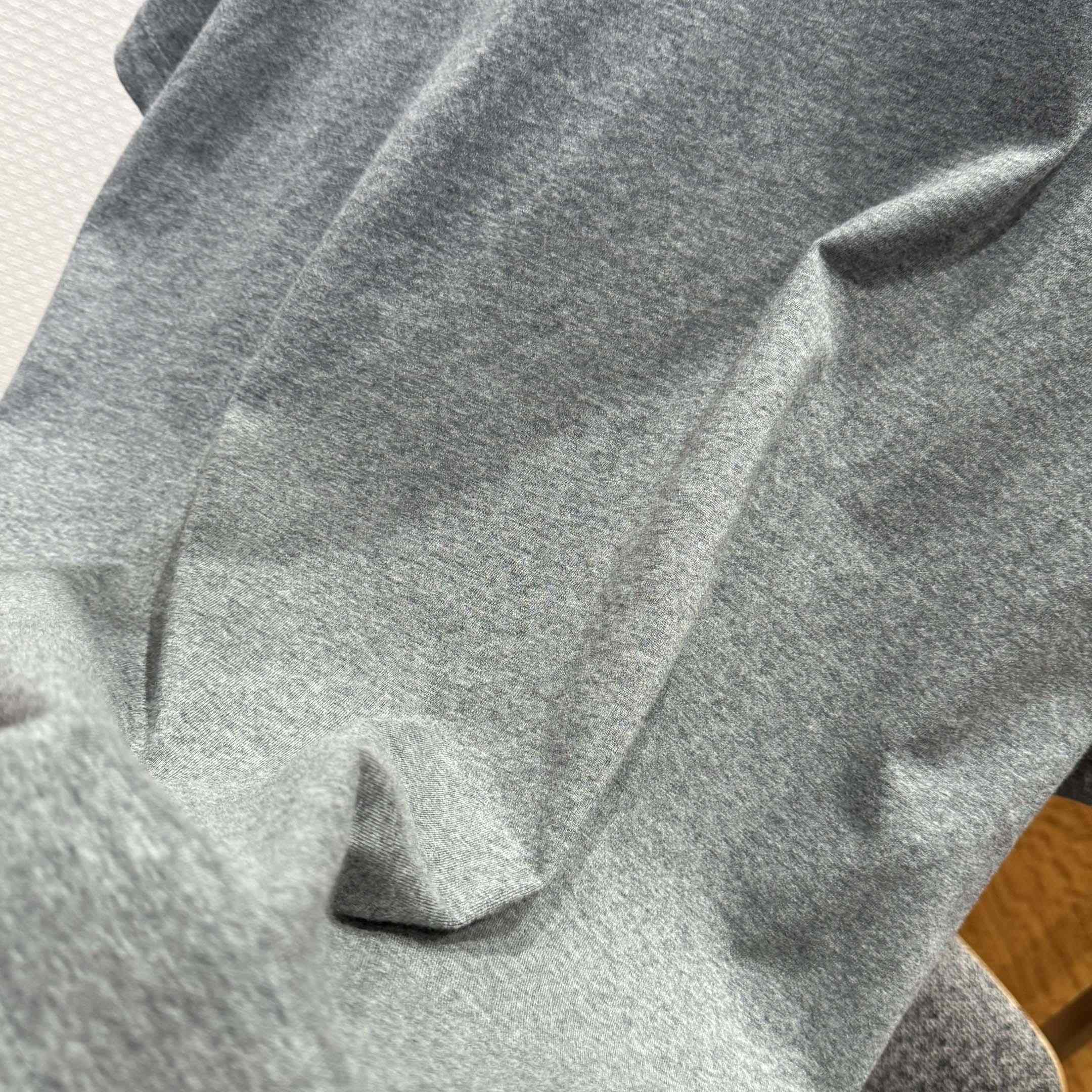 Balenciaga Luxury Script Oversized T-Shirt In Dark Heather Grey And Blue Dry Jersey - DesignerGu