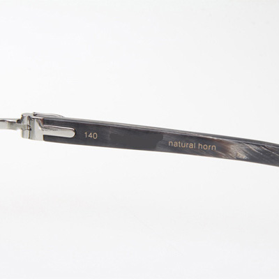 Cartier CT_3524012 Black Buffalo Sunglasses In Silver Grey - DesignerGu