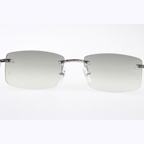 Cartier CT_3524012 Black Buffalo Sunglasses In Silver Grey - DesignerGu