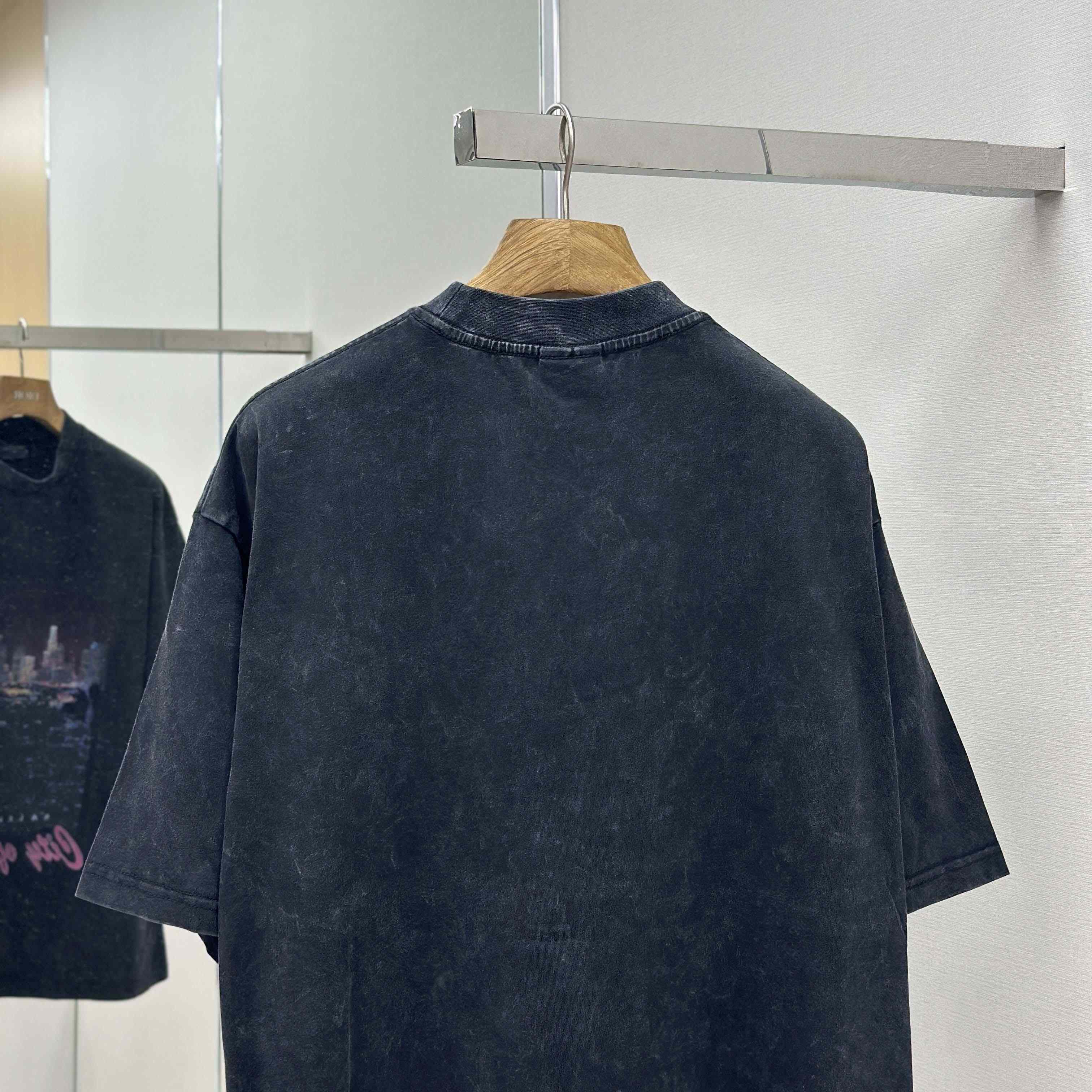 Balenciaga Taped Balenciaga Back T-Shirt Medium Fit in heather grey dry jersey - DesignerGu