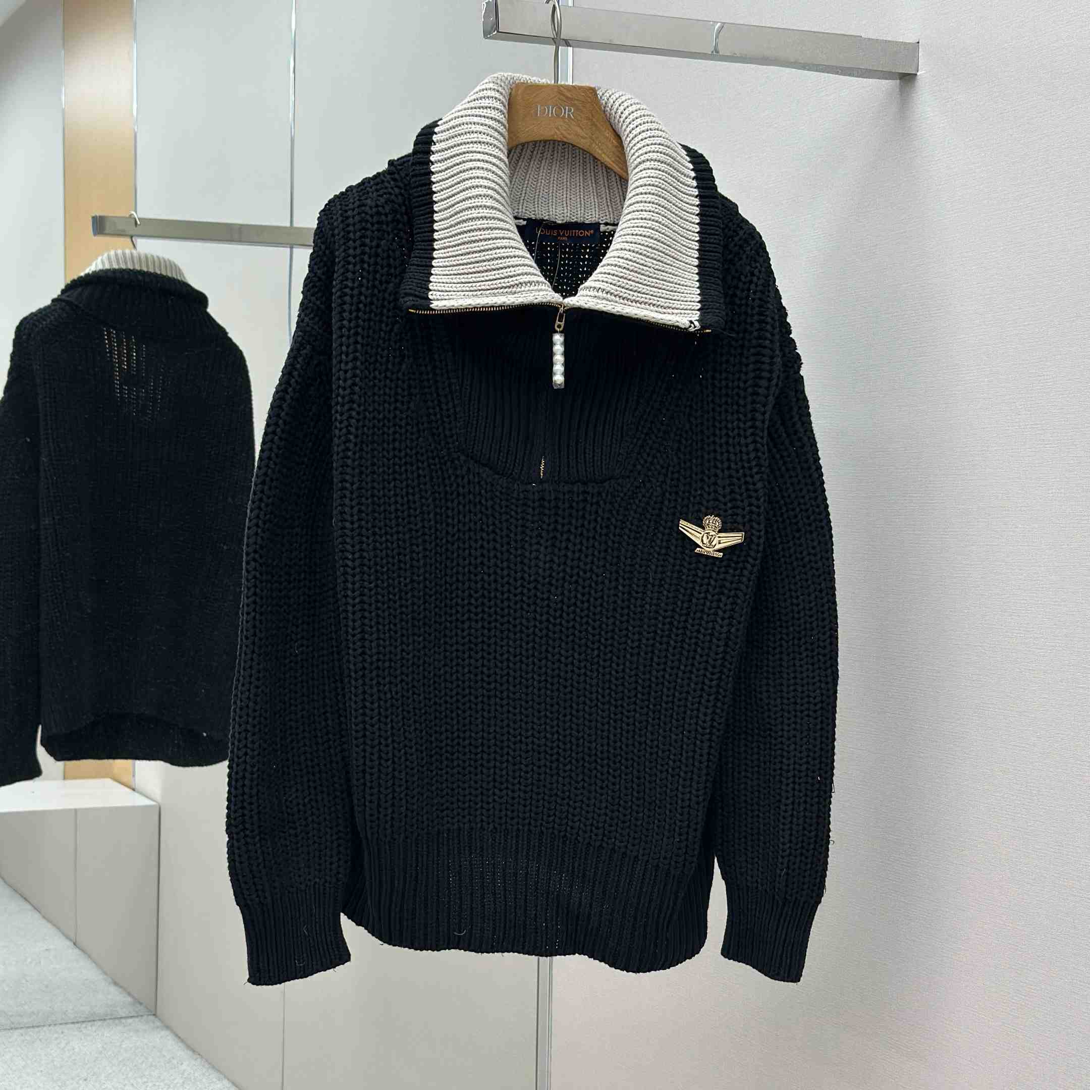 Louis Vuitton Chunky Wool-Blend Half-Zip Pullover   1AHC13 - DesignerGu