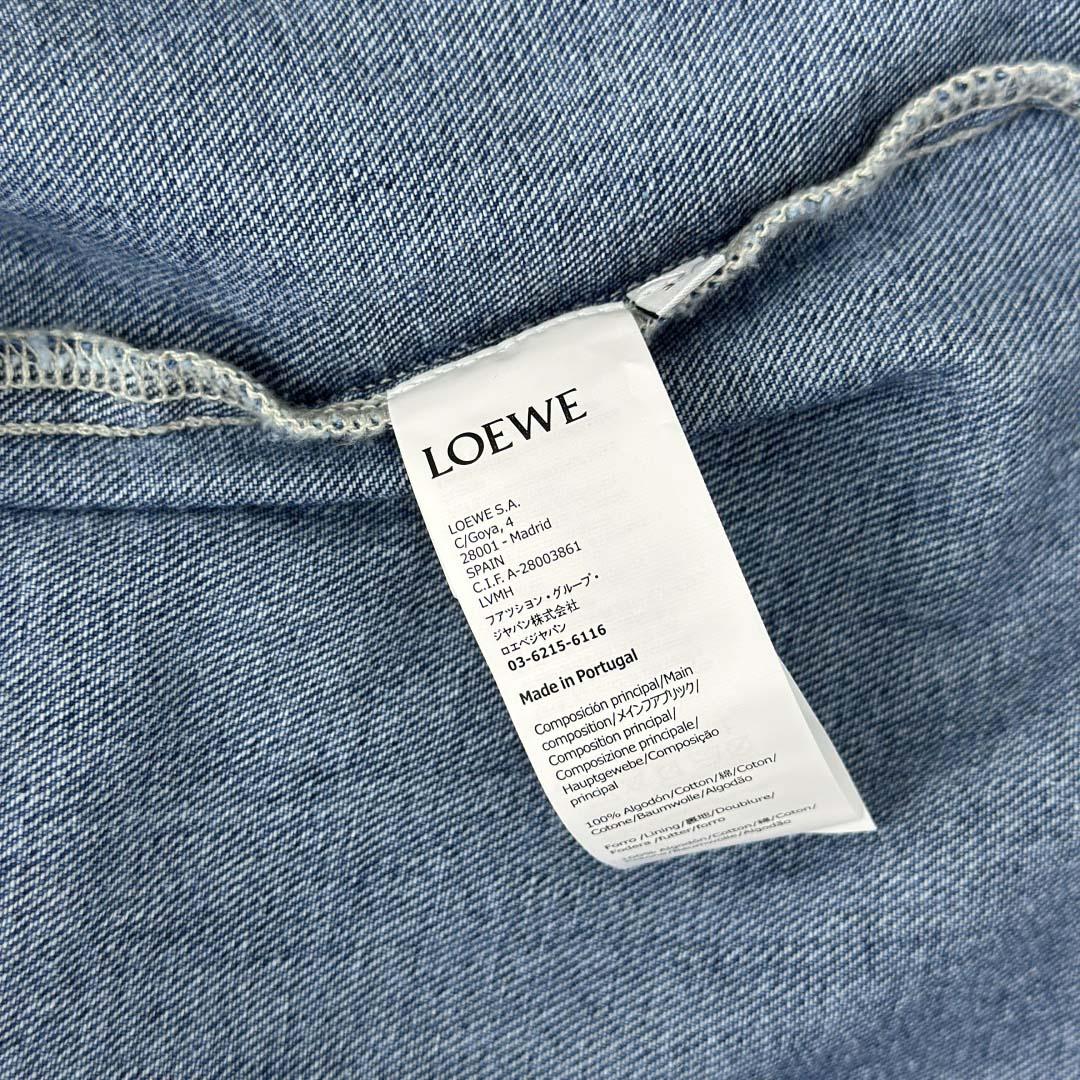 Loewe Short Sleeve Shirt In Denim - DesignerGu