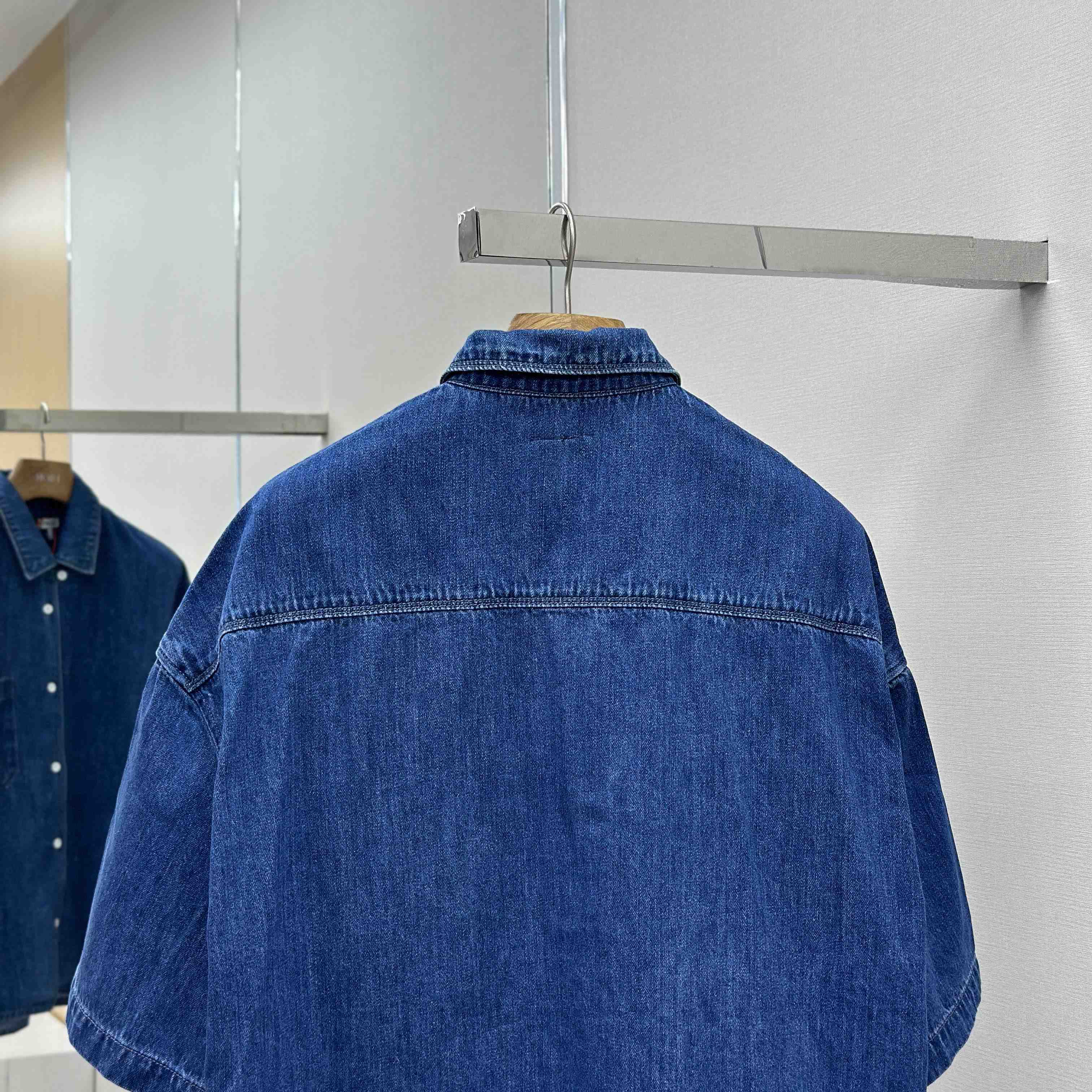 Loewe Short Sleeve Shirt In Denim - DesignerGu