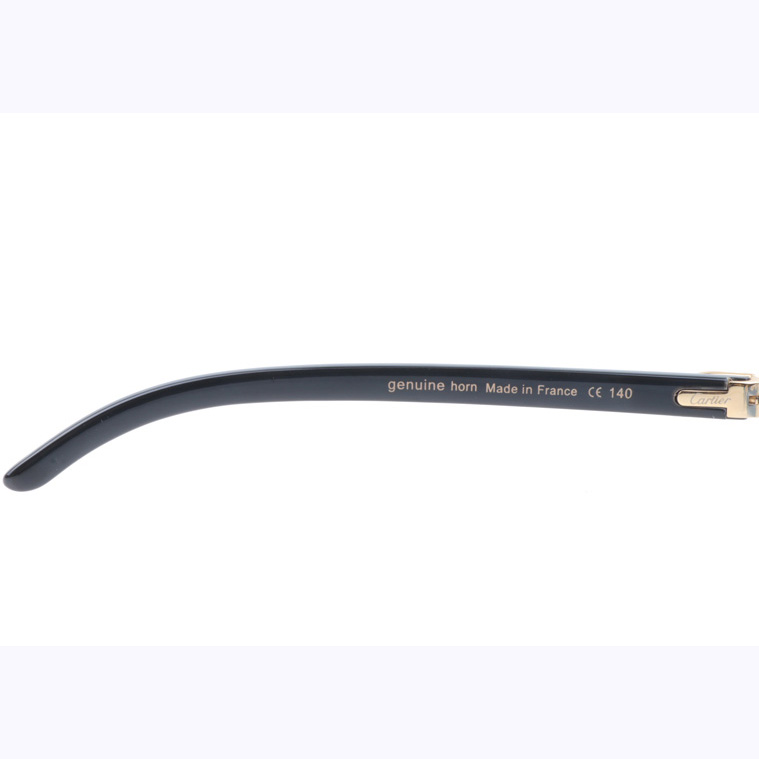 Cartier CT_3524012 Black Buffalo Sunglasses In Gold Gradient Blue - DesignerGu