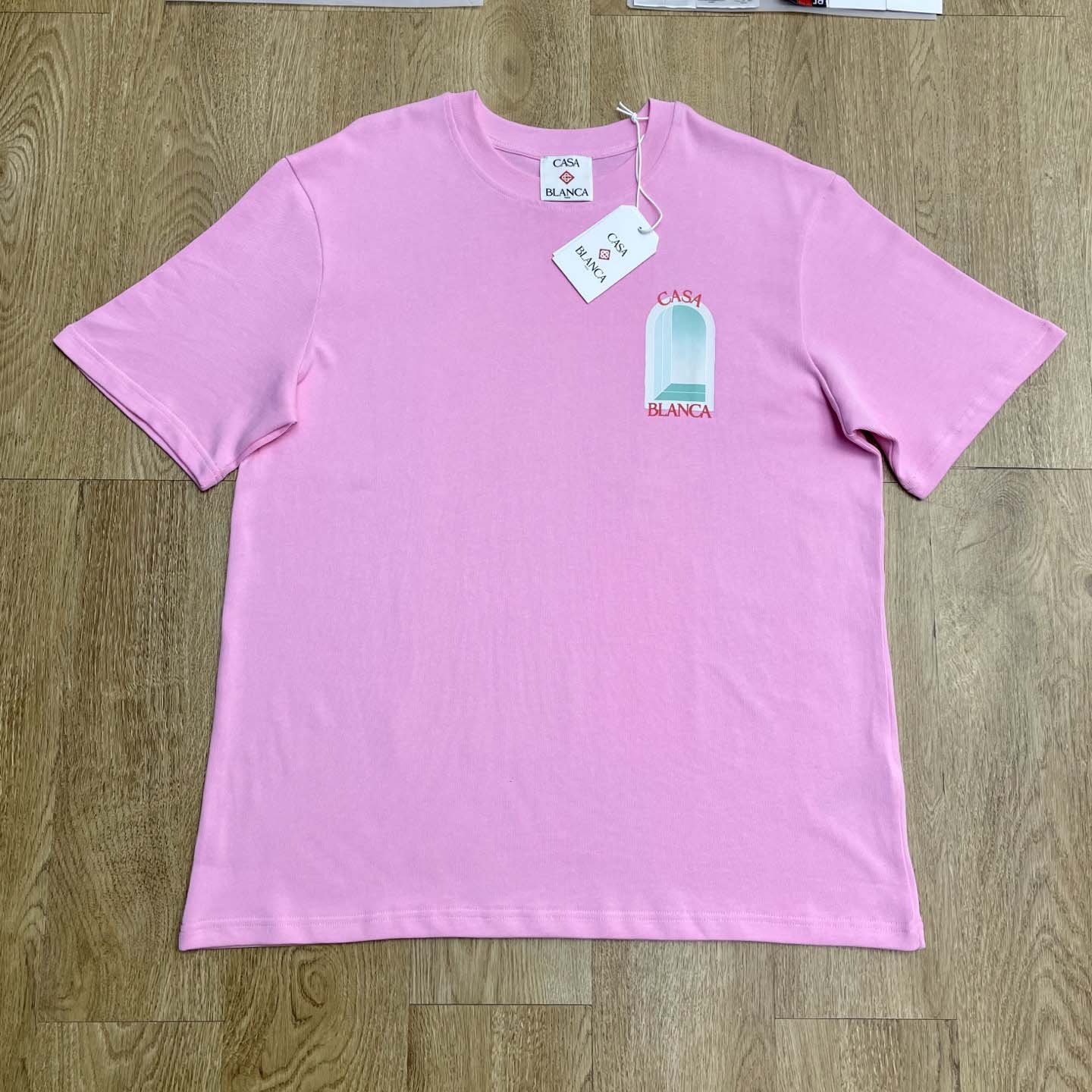 Casablanca Pink L'Arc Coloré T-Shirt    C1067 - DesignerGu