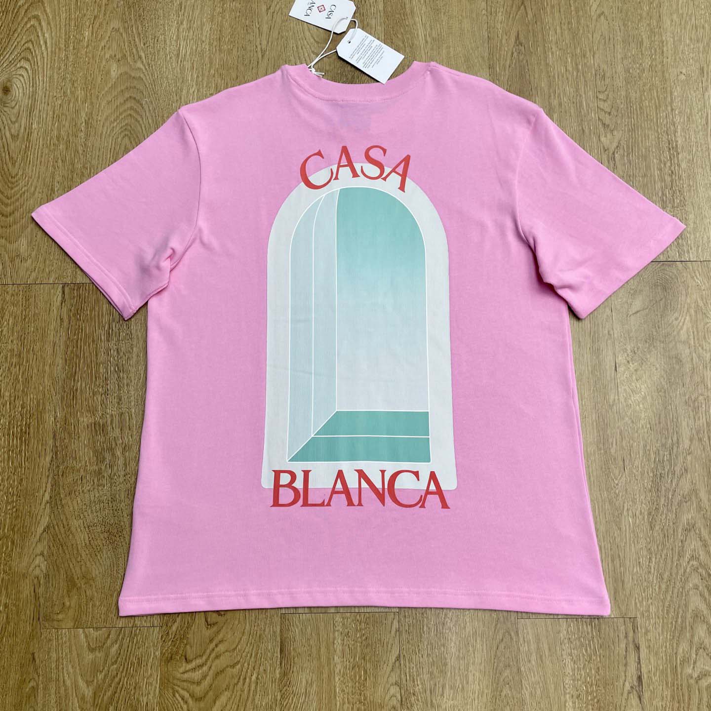 Casablanca Pink L'Arc Coloré T-Shirt    C1067 - DesignerGu