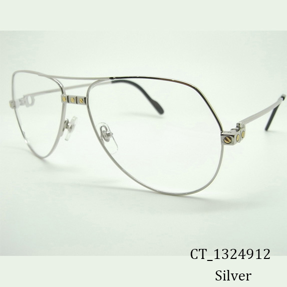 Cartier CT 1324912 Eyeglasses In Silver - DesignerGu
