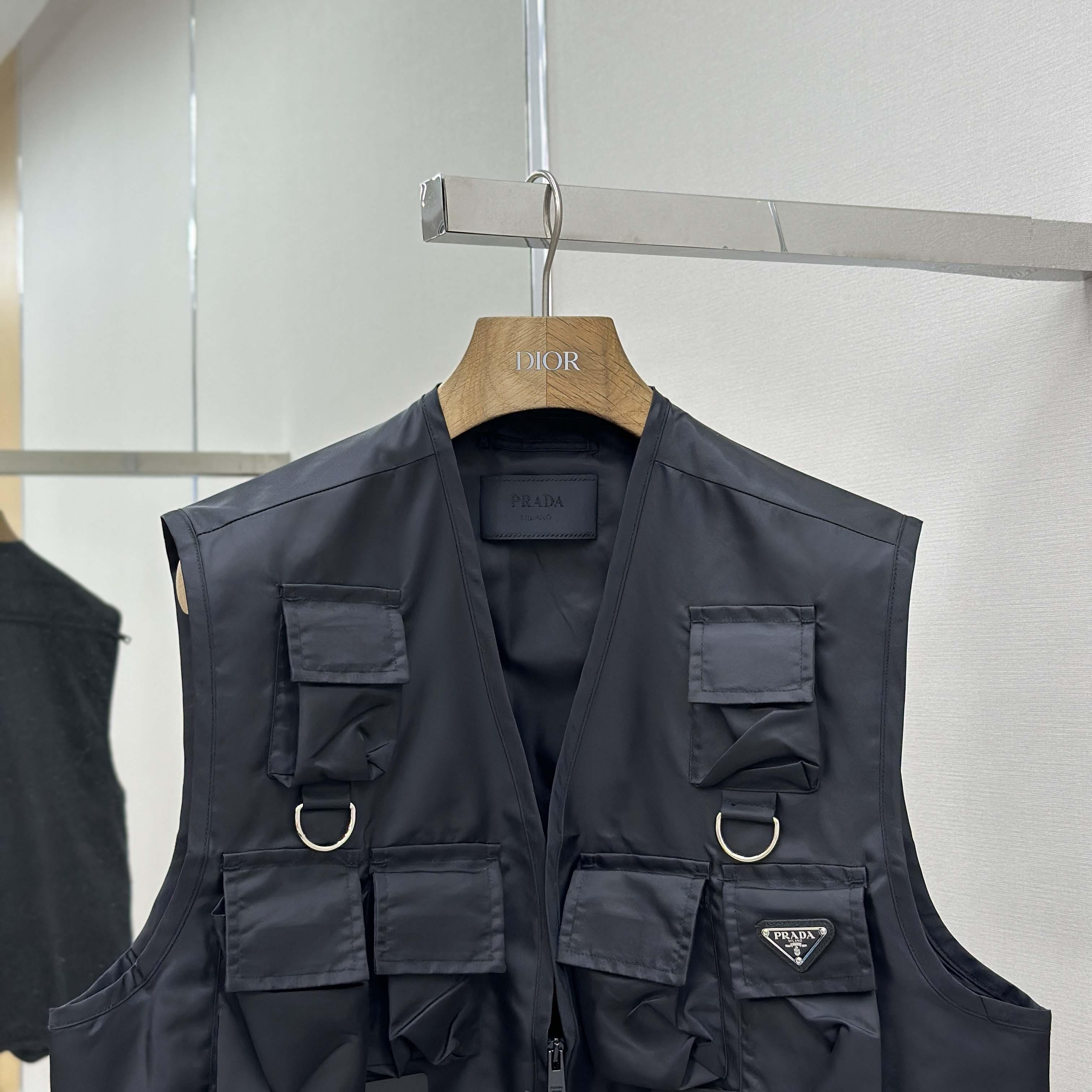 Prada Re-Nylon Utility Vest - DesignerGu