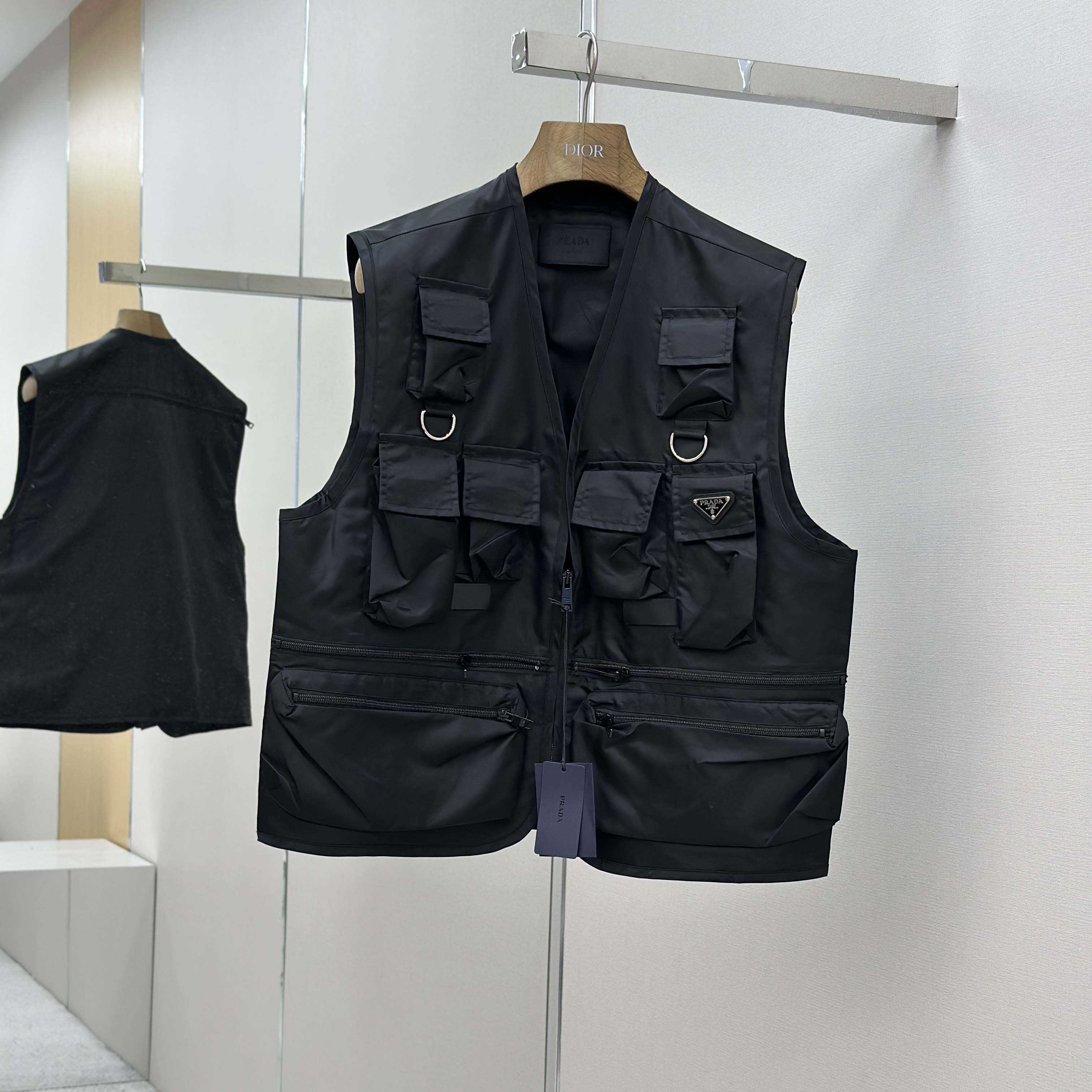Prada Re-Nylon Utility Vest - DesignerGu