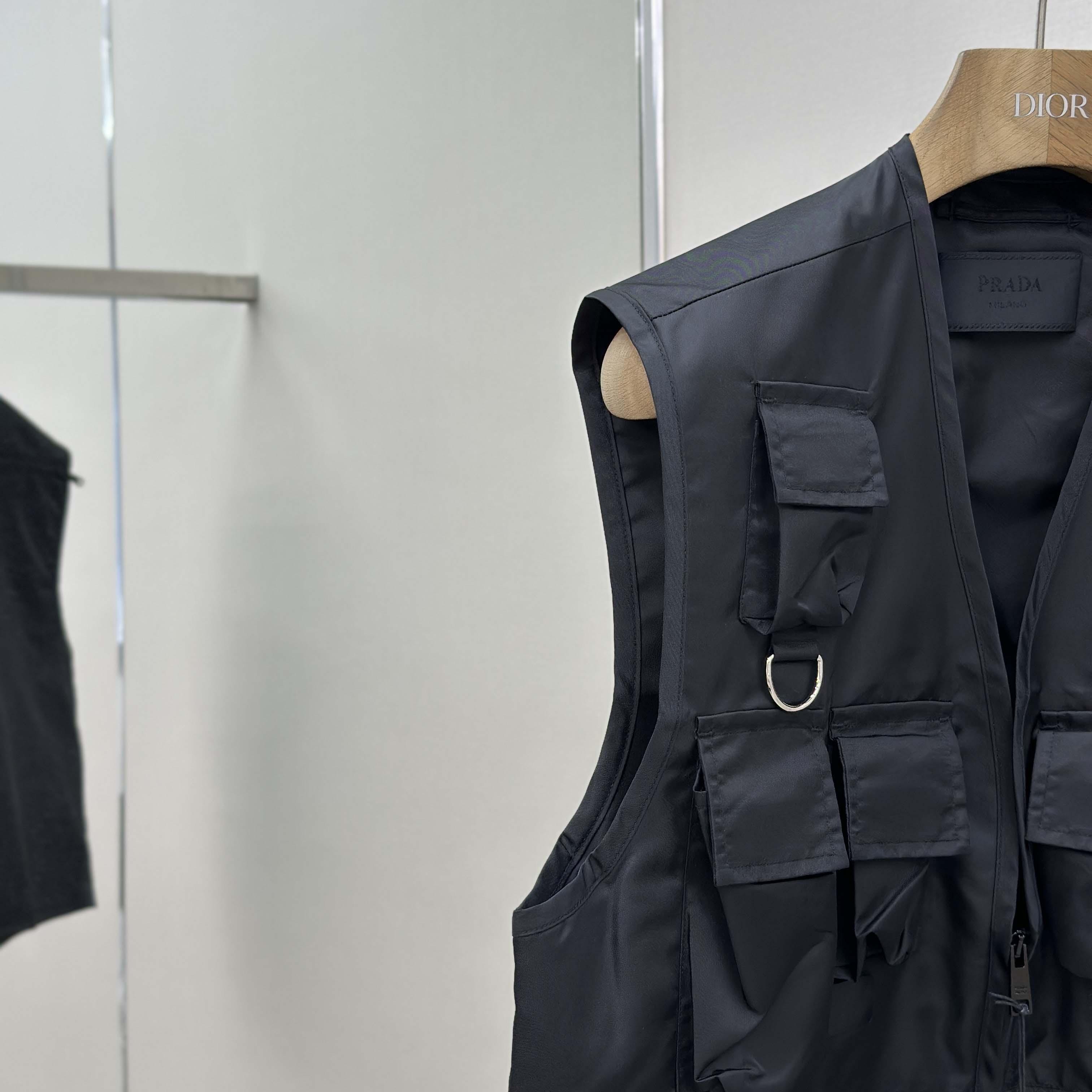 Prada Re-Nylon Utility Vest - DesignerGu