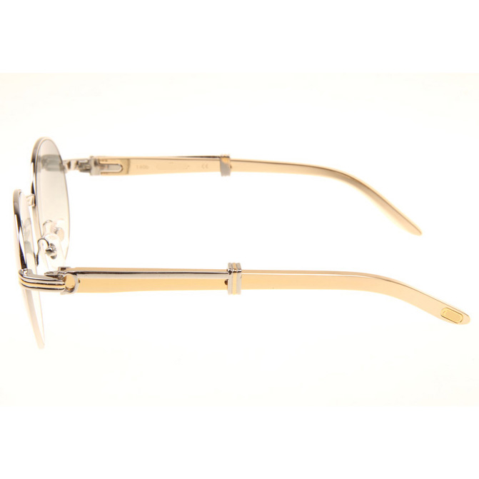 Cartier CT1990-0692 Gold Stainless Steel Sunglasses In Silver Grey - DesignerGu