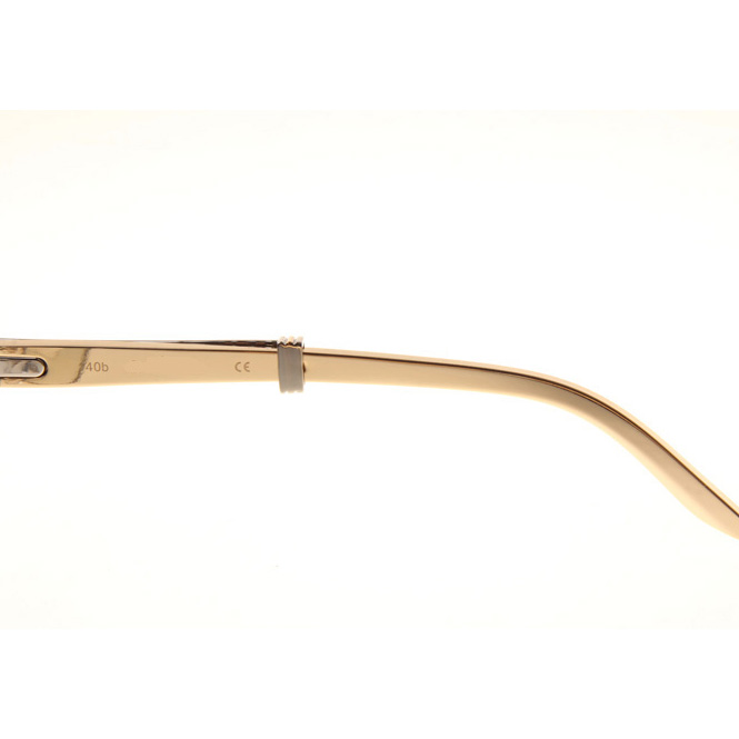 Cartier CT1990-0692 Gold Stainless Steel Sunglasses In Silver Grey - DesignerGu