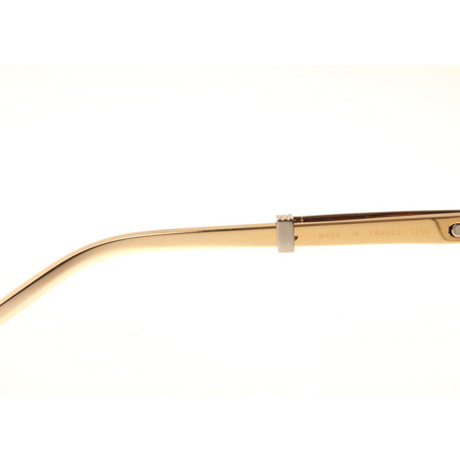 Cartier CT1990-0692 Gold Stainless Steel Sunglasses In Silver Grey - DesignerGu