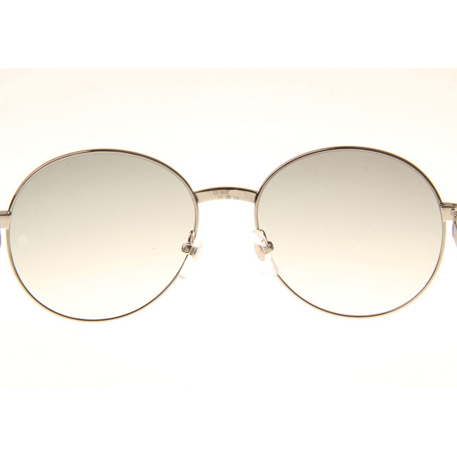 Cartier CT1990-0692 Gold Stainless Steel Sunglasses In Silver Grey - DesignerGu