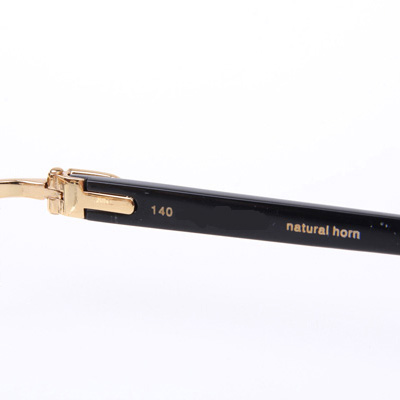 Cartier CT_3524012 Black Buffalo Eyeglasses In Gold - DesignerGu