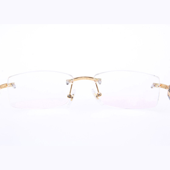 Cartier CT_3524012 Black Buffalo Eyeglasses In Gold - DesignerGu
