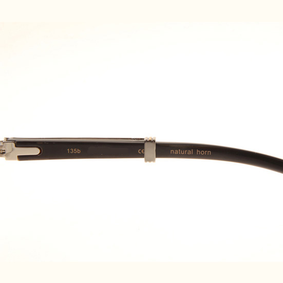 Cartier CT1990-0692 White Mix Black Buffalo Sunglasses In Silver Brown - DesignerGu