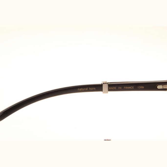 Cartier CT1990-0692 White Mix Black Buffalo Sunglasses In Silver Brown - DesignerGu