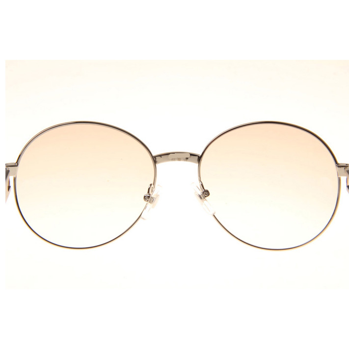 Cartier CT1990-0692 Black Buffalo Sunglasses In Silver Brown - DesignerGu