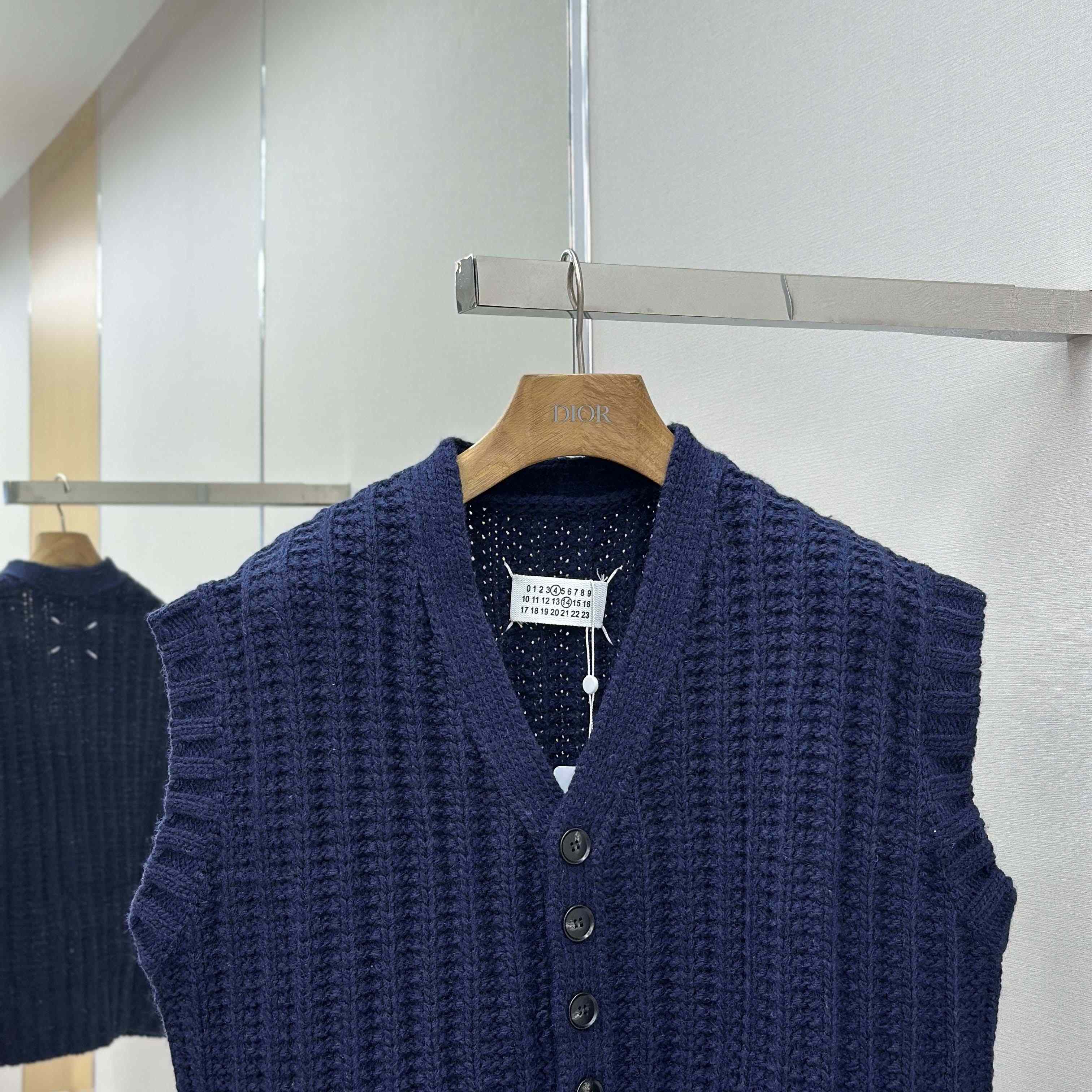Maison Margiela Ribbed-knit Wool Vest - DesignerGu