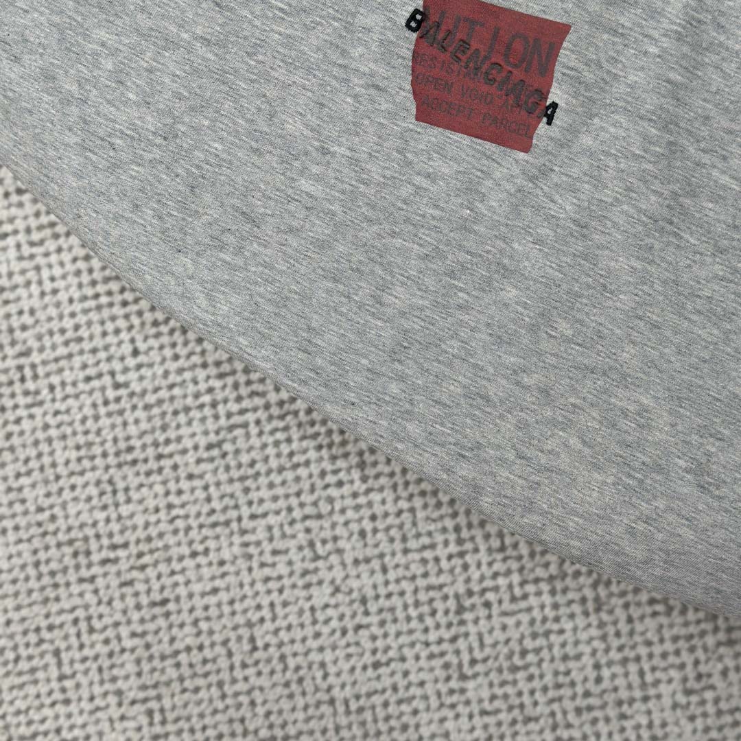 Balenciaga Taped Balenciaga Back T-Shirt Medium Fit in heather grey dry jersey - DesignerGu