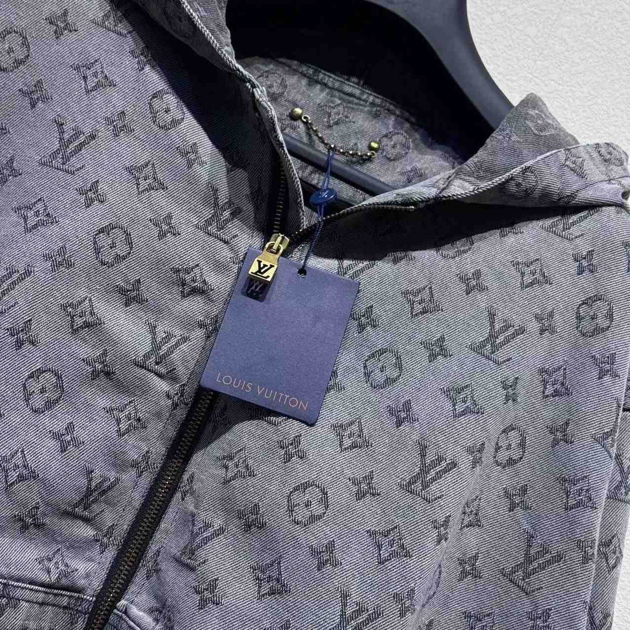 Louis Vuitton Monogram Denim Hooded Jacket - DesignerGu