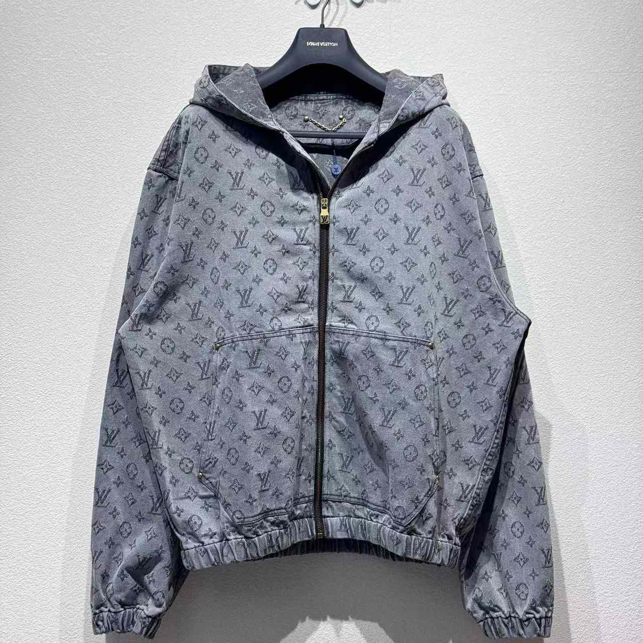Louis Vuitton Monogram Denim Hooded Jacket - DesignerGu
