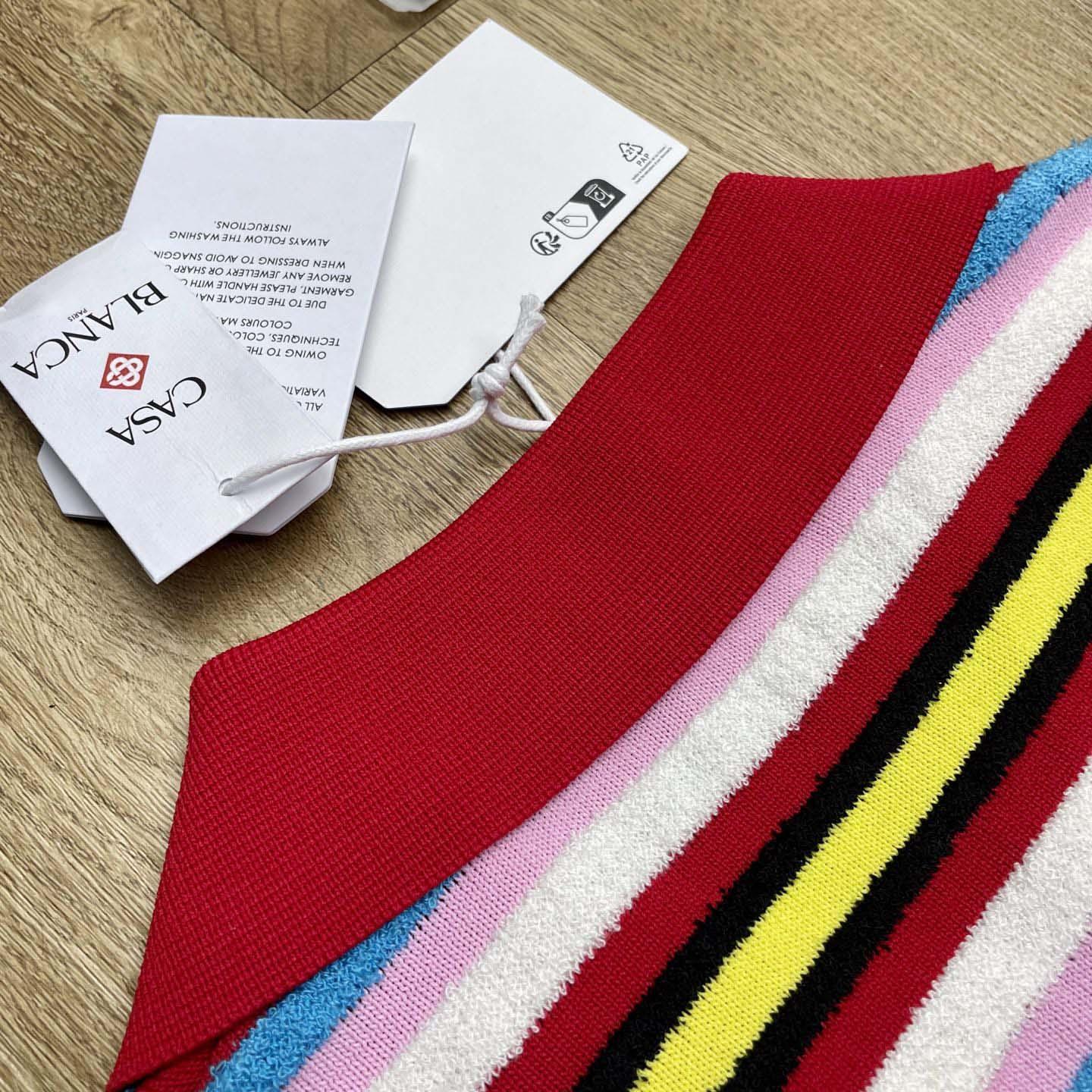 Casablanca Stripe Polo Shirt   D0097 - DesignerGu