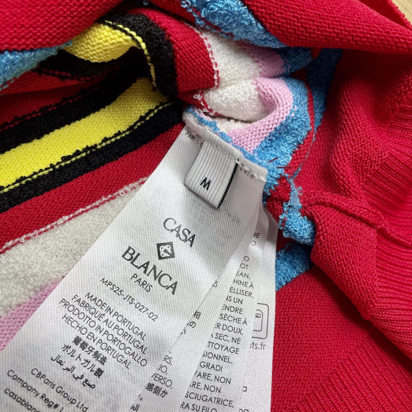 Casablanca Stripe Polo Shirt   D0097 - DesignerGu