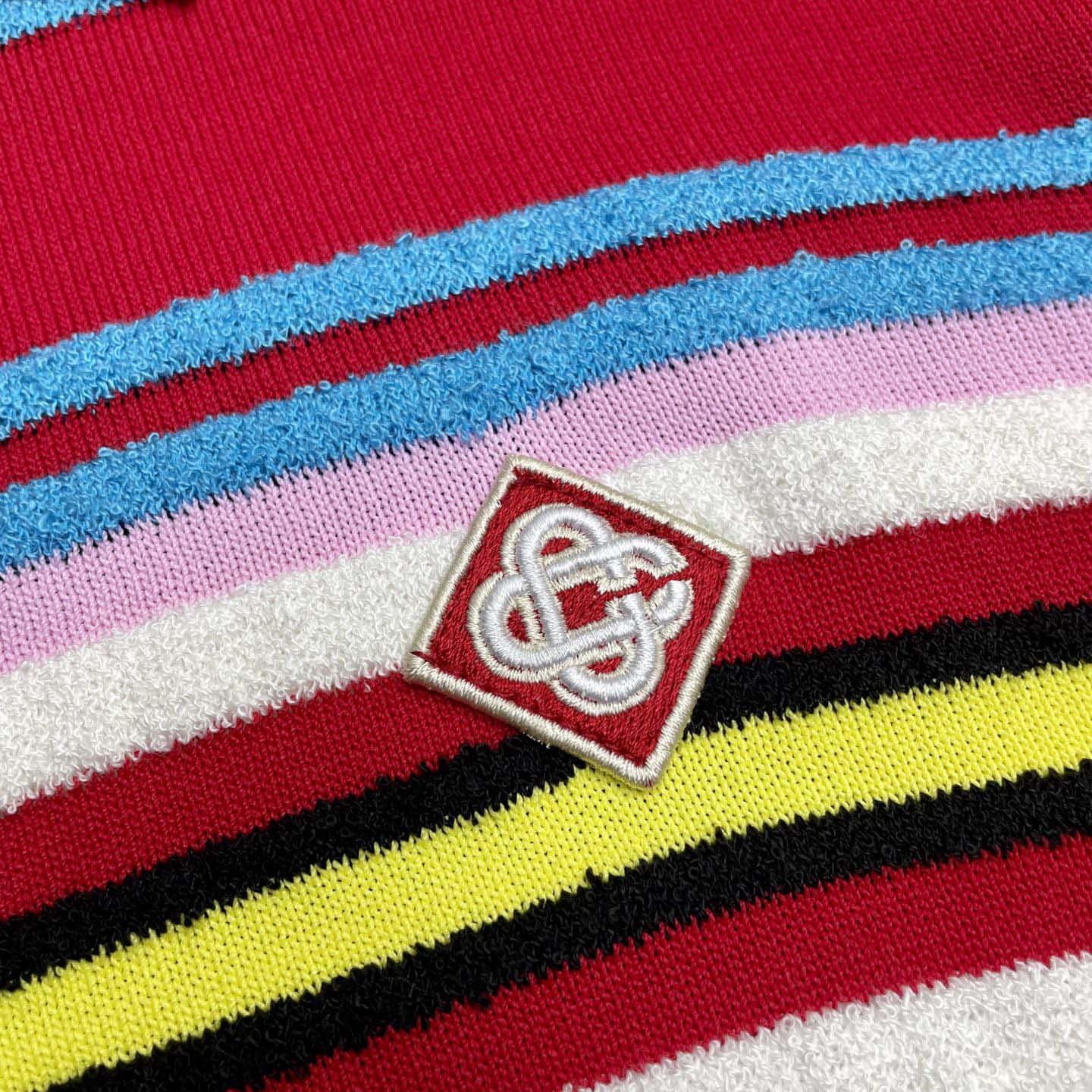 Casablanca Stripe Polo Shirt   D0097 - DesignerGu