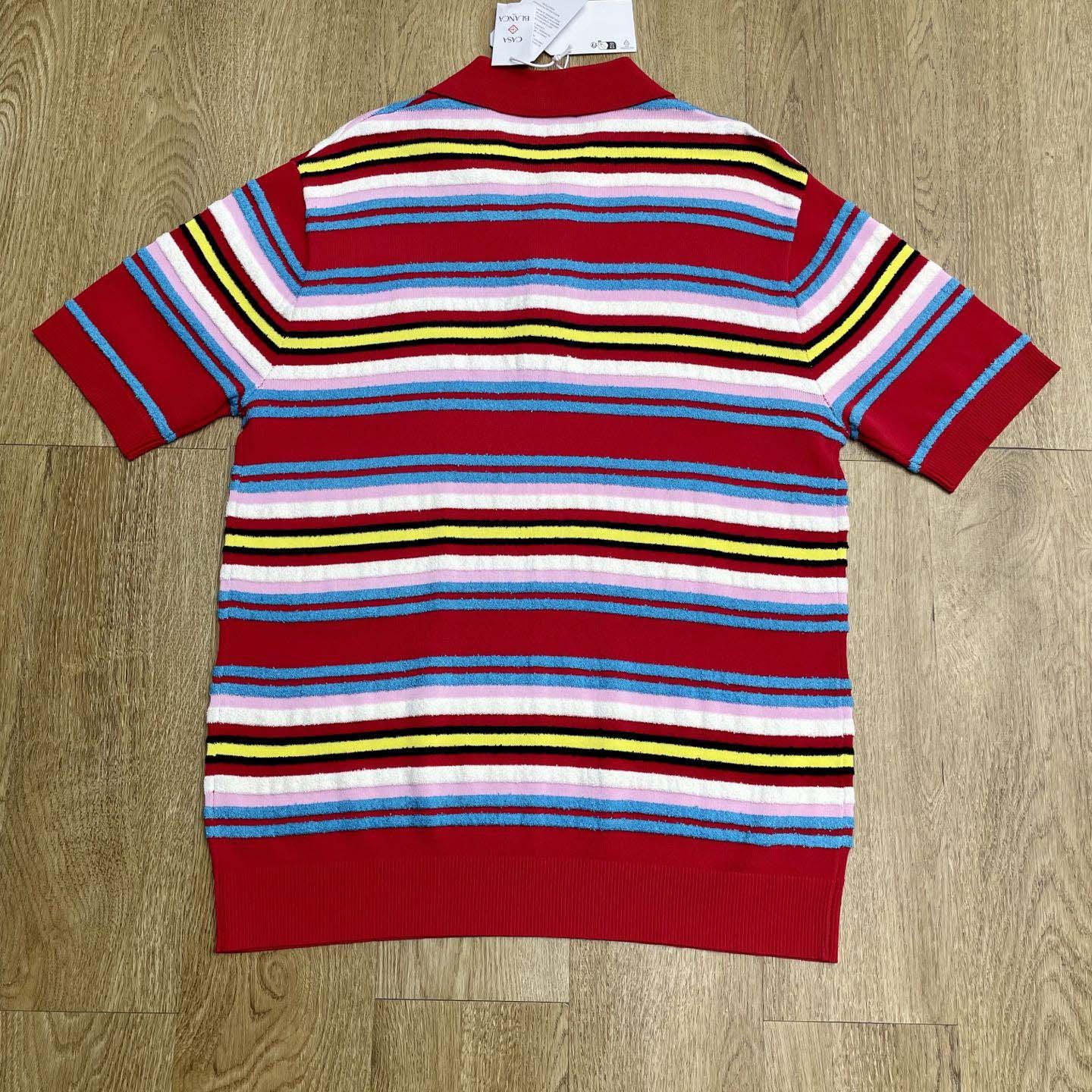 Casablanca Stripe Polo Shirt   D0097 - DesignerGu