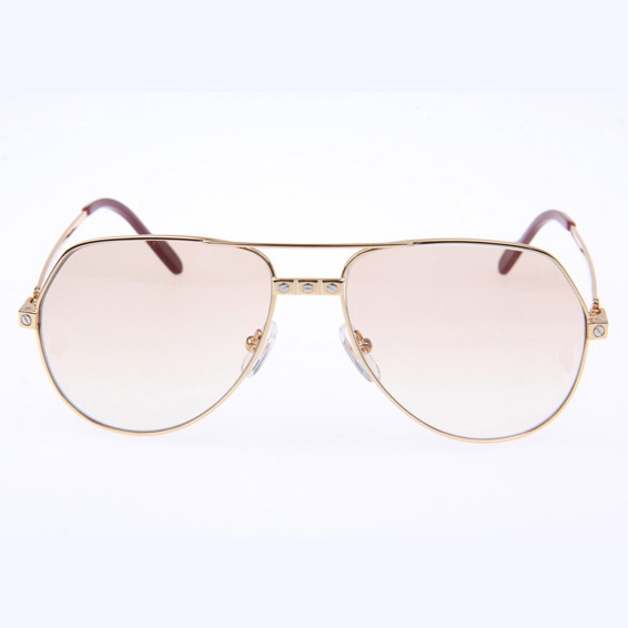 Cartier CT 1324912 Sunglasses In Gold Brown - DesignerGu