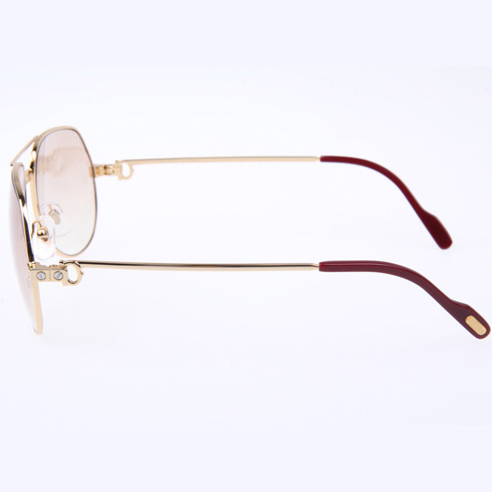 Cartier CT 1324912 Sunglasses In Gold Brown - DesignerGu