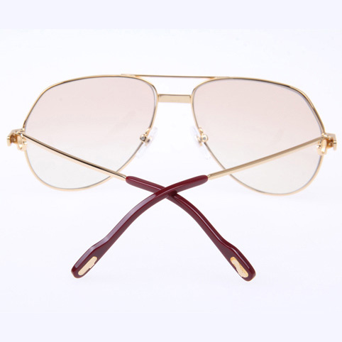 Cartier CT 1324912 Sunglasses In Gold Brown - DesignerGu