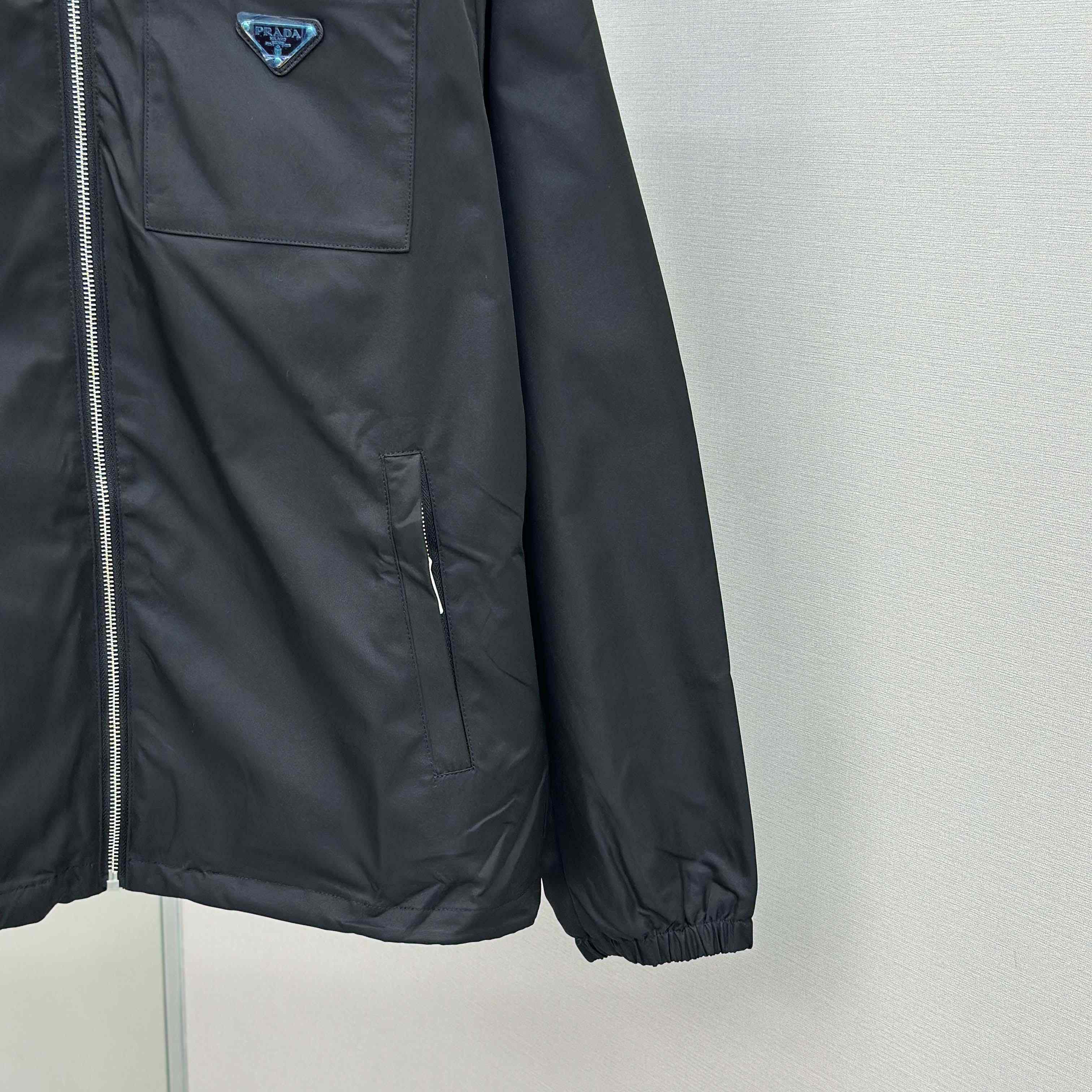 Prada Black Re-nylon Hooded Jacket - DesignerGu