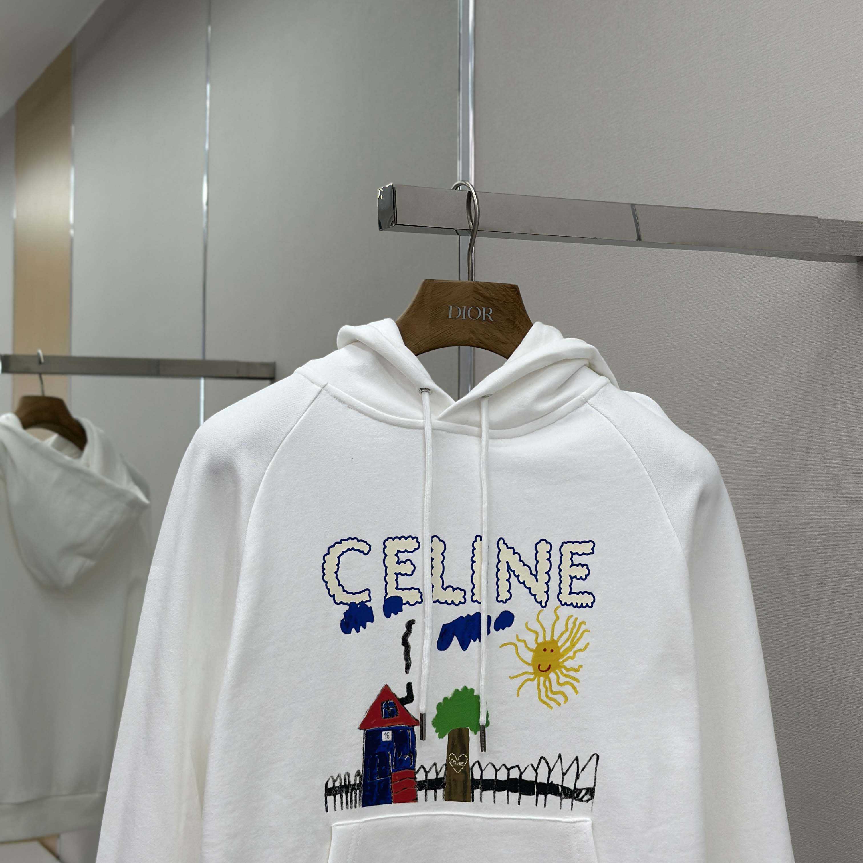 Celine 70'S Hoodie In Cotton Fleece - DesignerGu