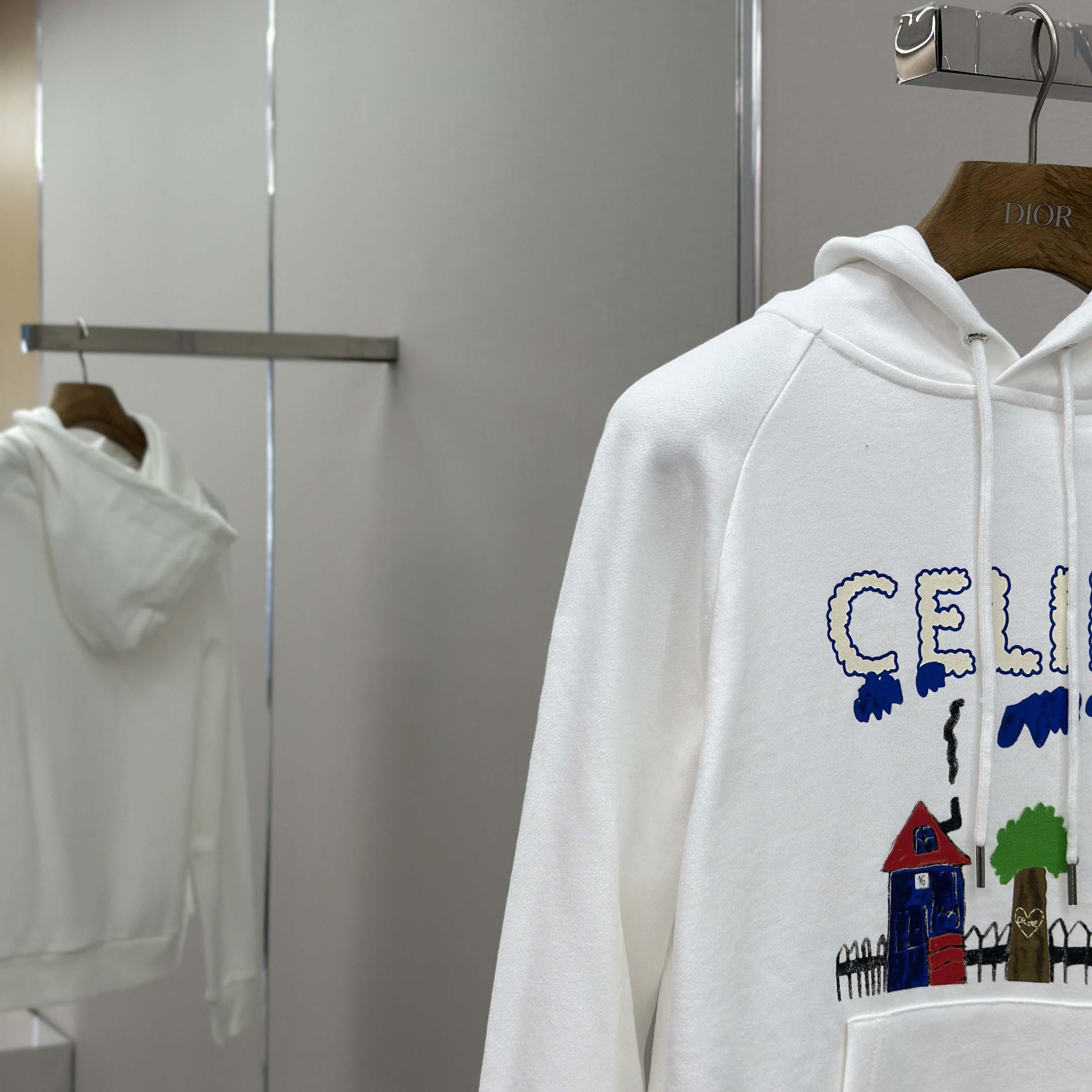 Celine 70'S Hoodie In Cotton Fleece - DesignerGu